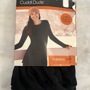 Cuddl Duds Women's Black Long Sleeve Dress